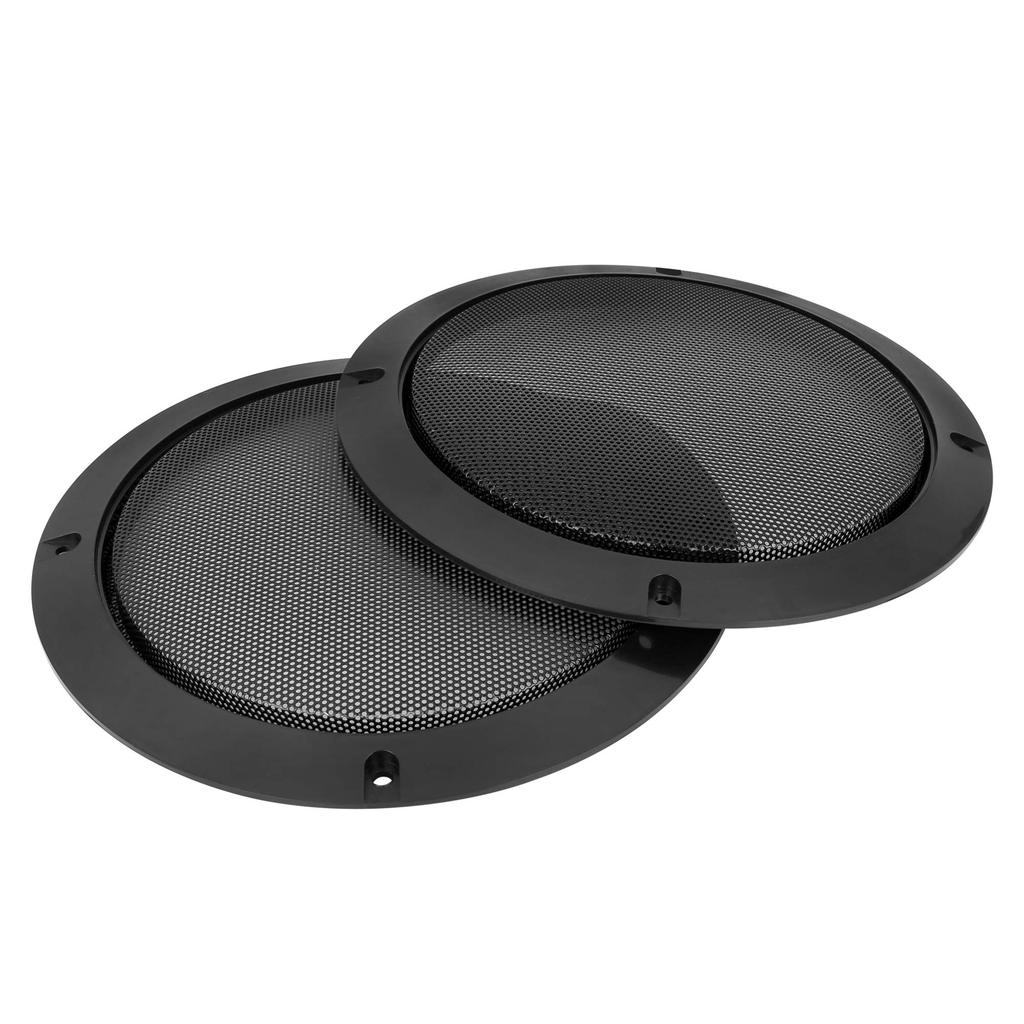 uxcell Speaker Grille Glossy Audio Speaker Cover Mesh Subwoofer Grille Protector Metal Black 2 Pack 6.5 Inch