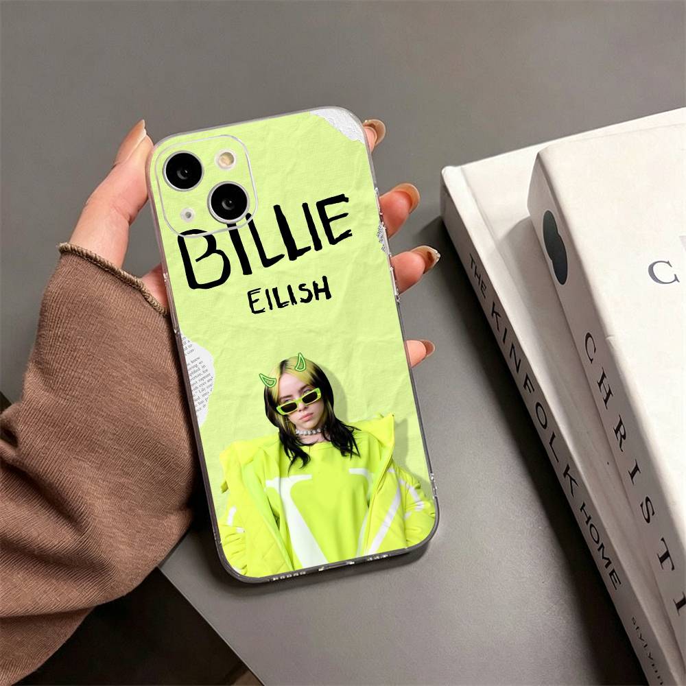 Чехол для телефона Billie Eilish (B-Billie Eilish) для iPhone 17, 16, 15, 14, 13, 12, 11 Plus, Pro Max, Мягкий прозрачный чехол
