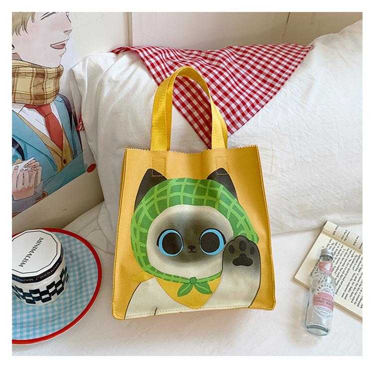 Трендовая сумка-тоут сувенир мультяшная капибара студенческая сумка большой вместимости сумка для хранения
