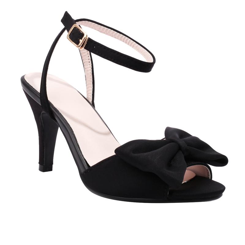 Fashion Sweet Bow-tied Summer Sandals Shoes For Women Fashion Pink Red White Heels Flip Flops Wedding Party Shoes Female Large Size 44