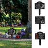 Memorial Metal Grave Markers Cemetery Garden Stake Memorial Plaque Garden Grave Decoration For Cemetery Outdoors Yard Garden