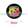 4pcs 56mm Wheel Center Hub Cap Emblem Badge Stickers Car Stying for  Abarth 124 500 Grande Punto Spider 500C 595C 695C Evo