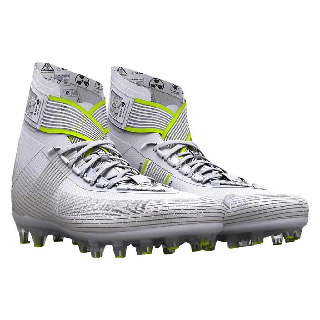 Under Armour Highlight MC White Silver Lime Men Sneakers Metallic-Silver 3023716-106