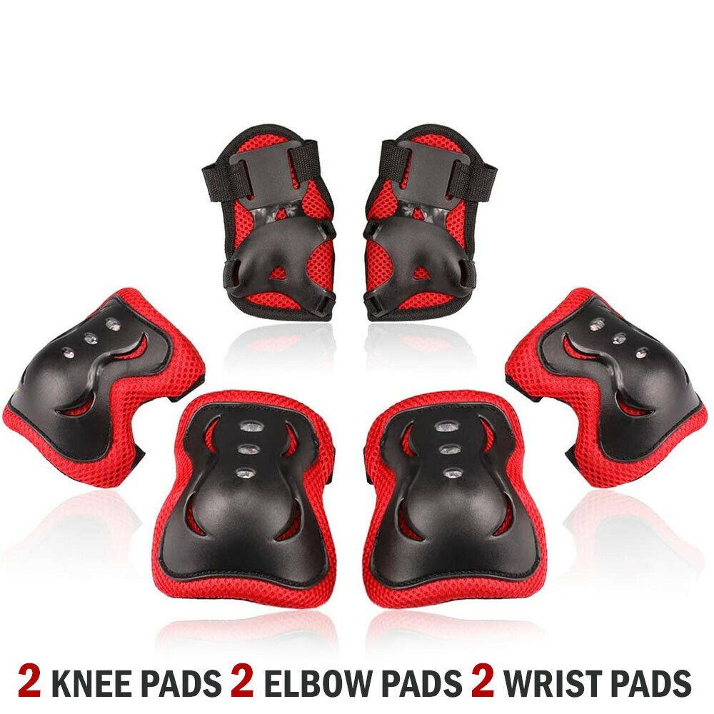 Skateboard for Roller Skates 6 in 1 Knee Pad Kids Protective Gear Elbow Pads Wrist Protective