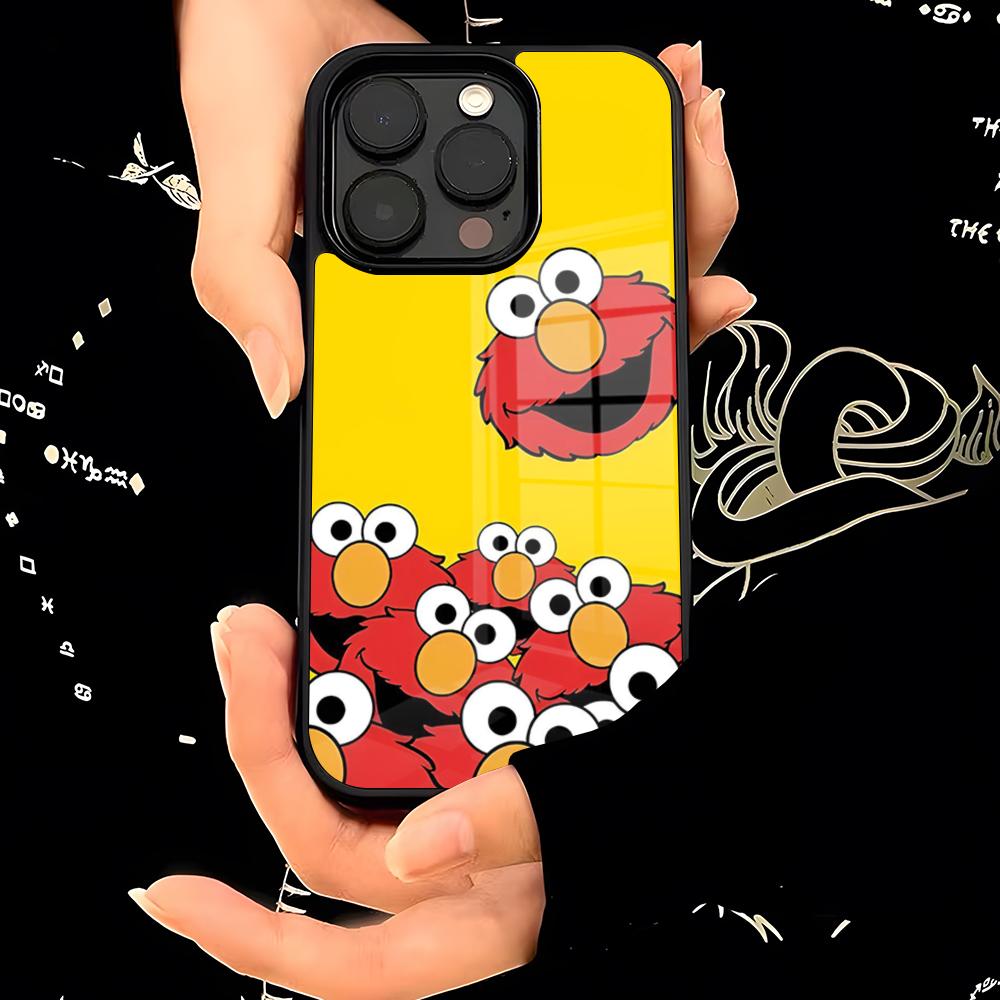 Cartoon S-Sesame S-Street Phone Case PC+TPU For IPhone 17 16 15ProMax 13 16 11 12 14 Pro Xs Max Mini Xr X Plus Cover