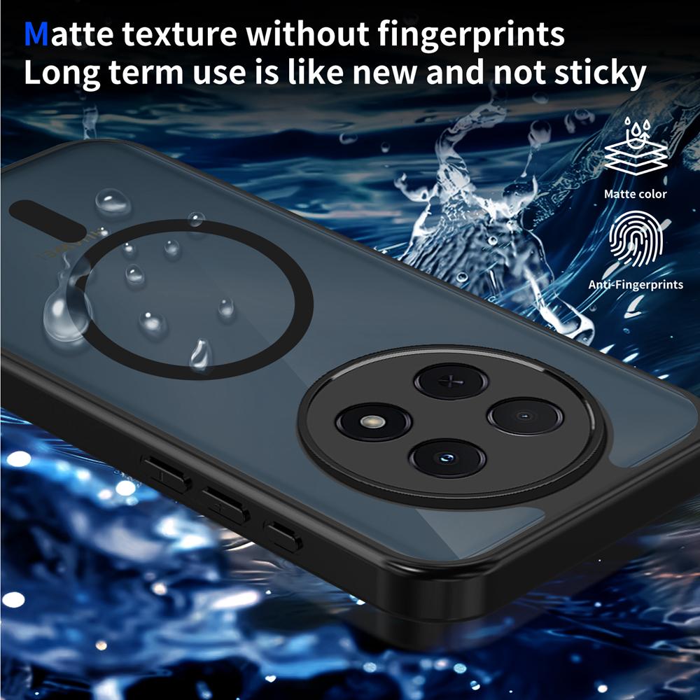 KEYSION Магнитный чехол для телефона для Huawei nova 14i Силикон+ПК Матовый Полупрозрачный Прозрачный Ударопрочный Задняя крышка для Huawei nova14i