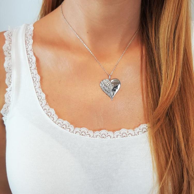 Ожерелье с надписью «крыло ангела» от Youfan, в моем сердце есть пара подвесок в виде крыльев ангела