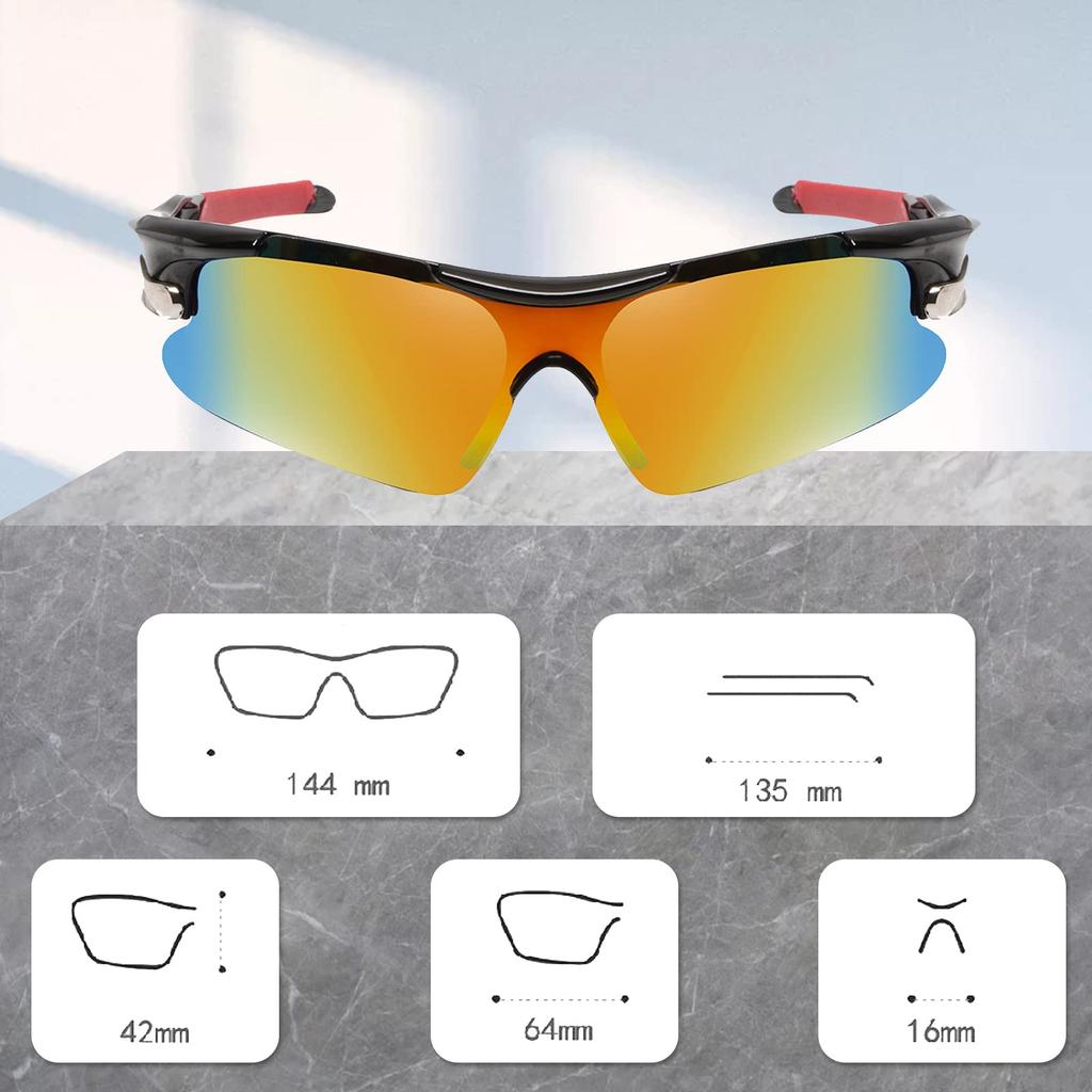 Улучшенные спортивные солнцезащитные очки Ultra UV UV400 для сумки в комплекте [TEMEDO] [модель 2023 г.] Солнцезащитные очки, легкие, противоударные, защита, солнцезащитные очки, унисекс,
