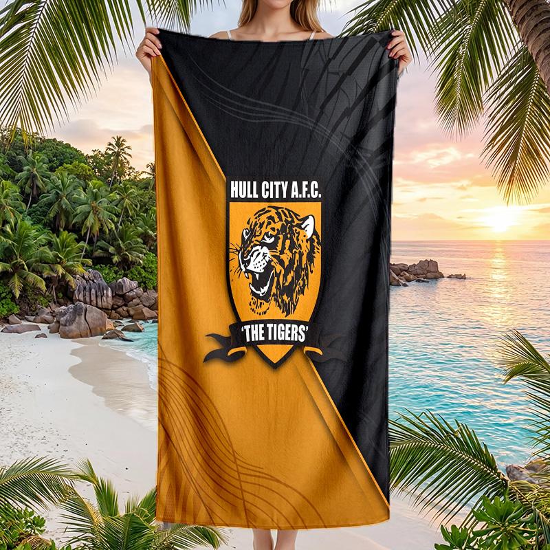 Hull FC Fashion Beach Towel Portable Soft Quick Dry Towel For Swimming Camping Holiday Use