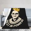 Rest in Power  Ruth Bader Ginsburg  Blankets Flannel Textile Decor  Portable Super Warm Throw Blanket for Home Office Quilt