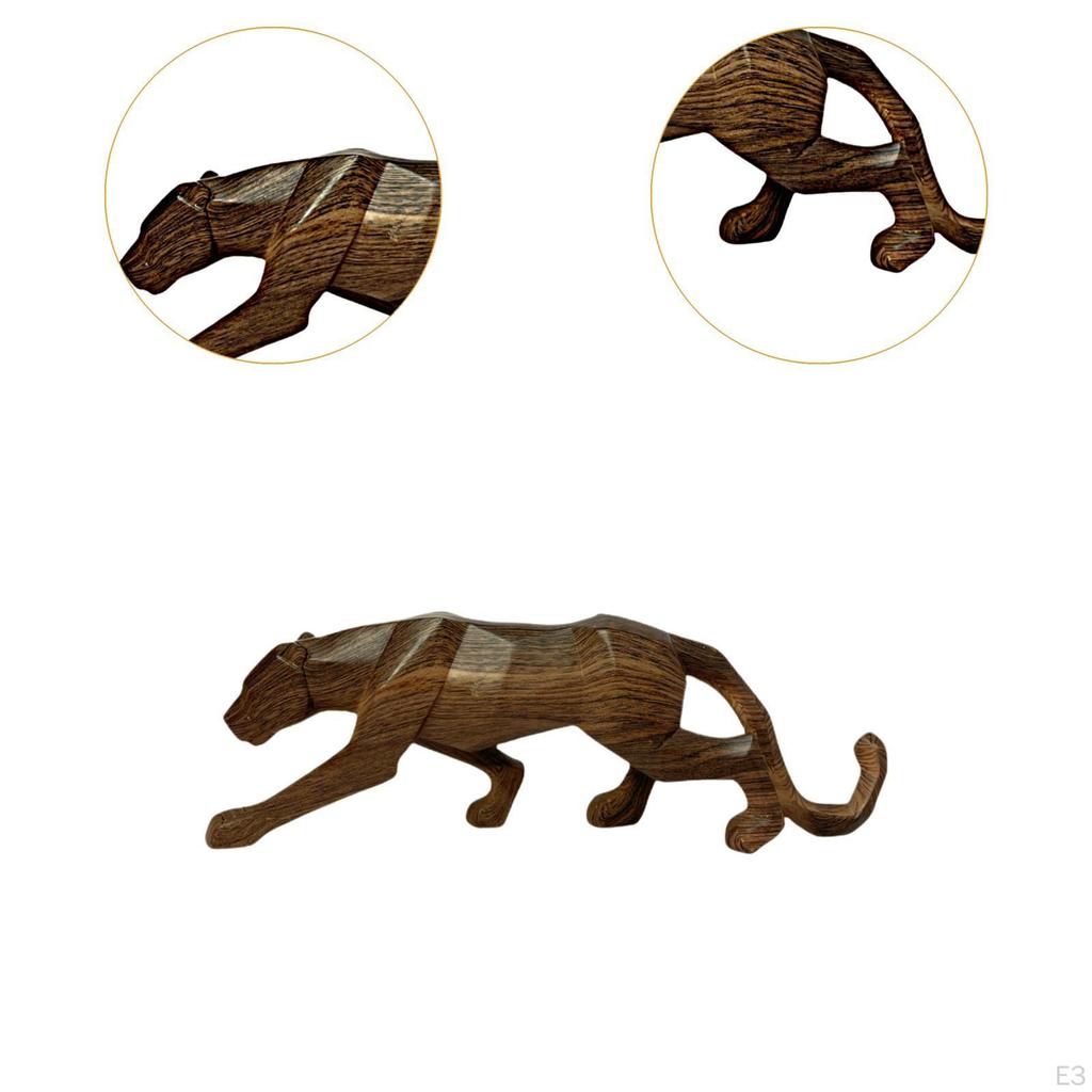 Фигурка леопарда для домашней полки, фигурка животного, ходячая скульптура