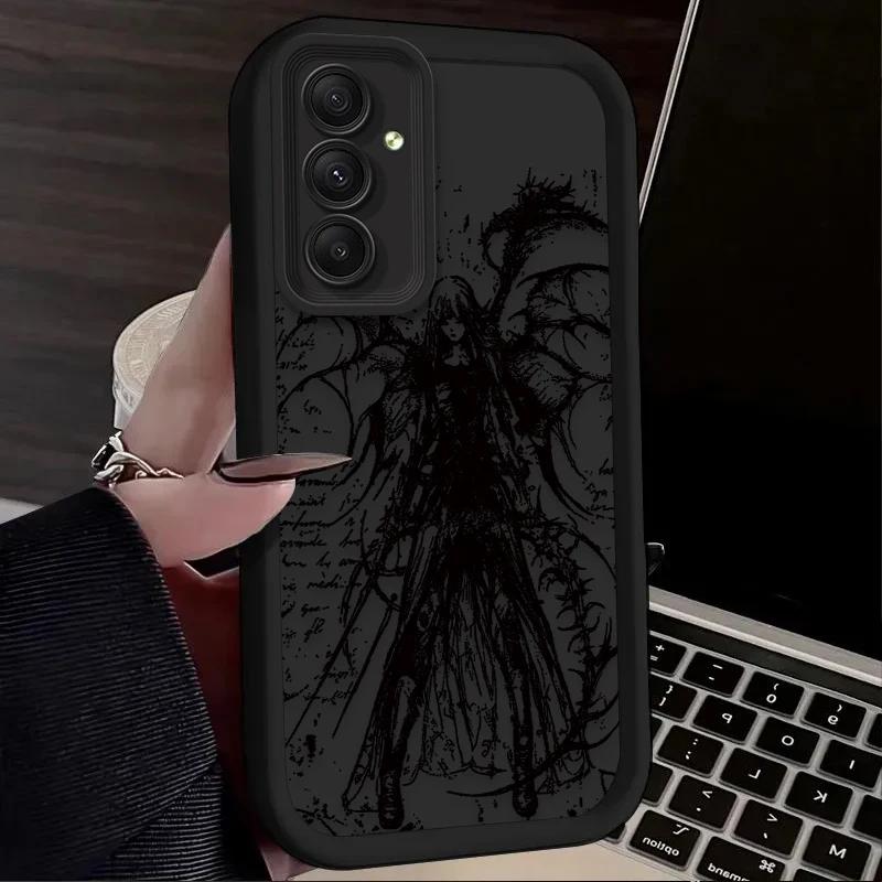 Чехол Cyberpunk Angel Retro для Samsung Galaxy S24 S23 S22 S21 Ultra Plus Fe A55 A54 A53 A52 A35 A25 A15 A14 5G для телефонов Y2k