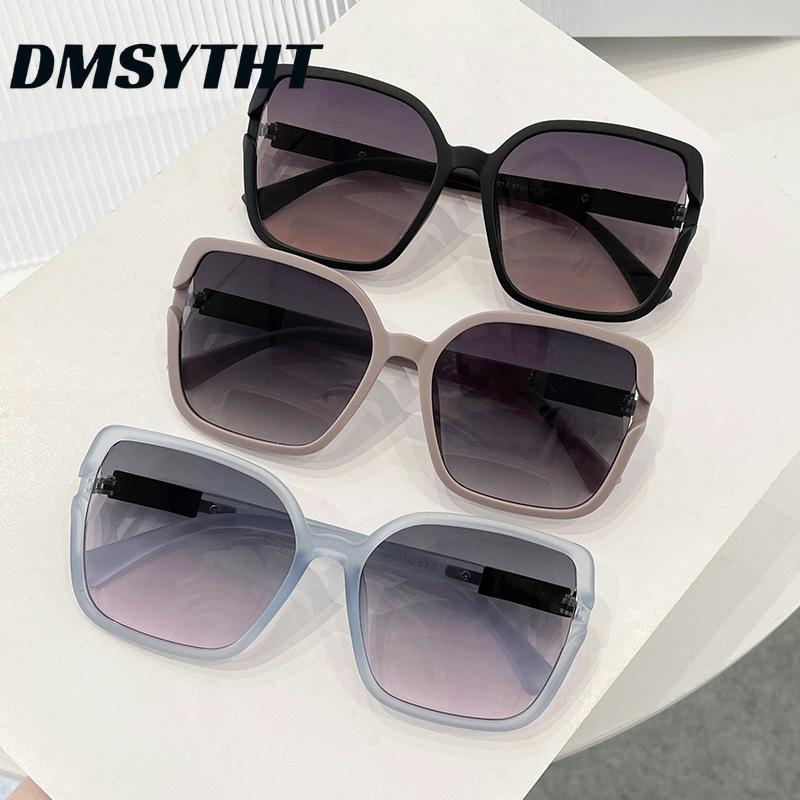 Non-polarized Vintage Square Gradient Sunglasses Women Oversized Sunglass Men Retro Black Sun Glasses Shades Goggle