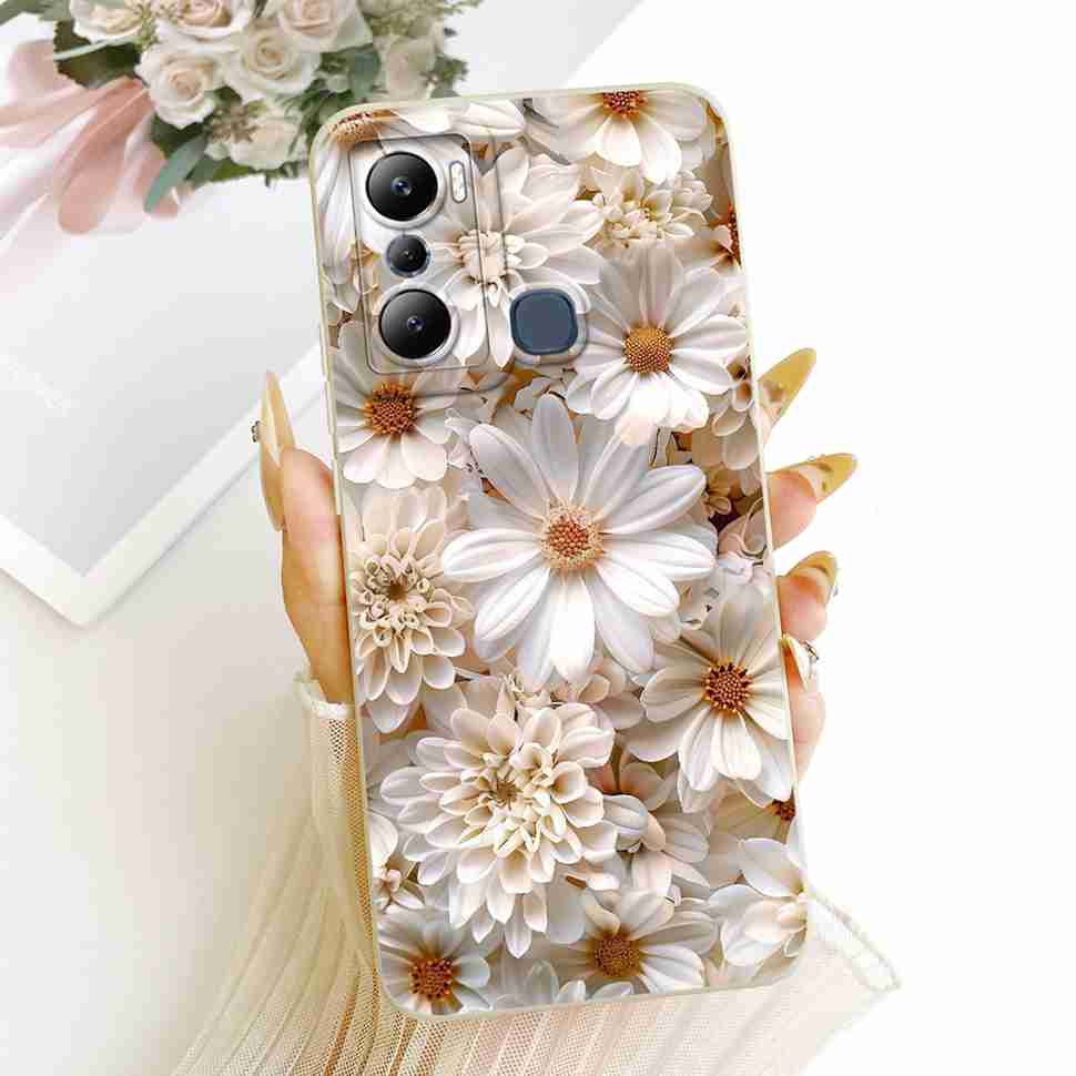 For Infinix Hot 20i X665C X665E Cases Flower Butterfly Silicone Soft Cover For Infinix Hot 20i Hot20i Phone Back Cover Casing