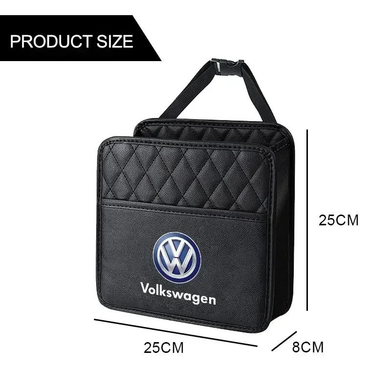 PET1 For VOLKSWAGEN VW GTI B5 2025 Hot For Volkswagen Seat Storage Bag PU Leather Box Storage Bag Phone Tissue Drink Purse For Volksw