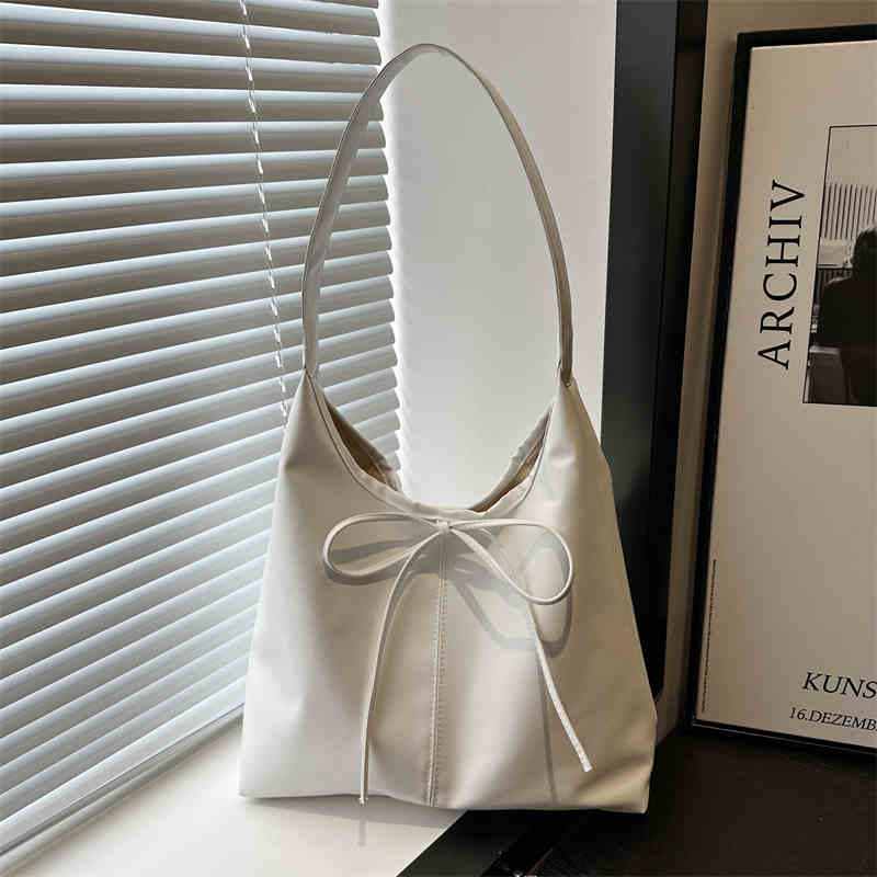 Женская сумка через плечо большой вместимости, осенне-зимняя, ретро, универсальная, с бантом, из искусственной кожи, для шопинга и поездок на работу