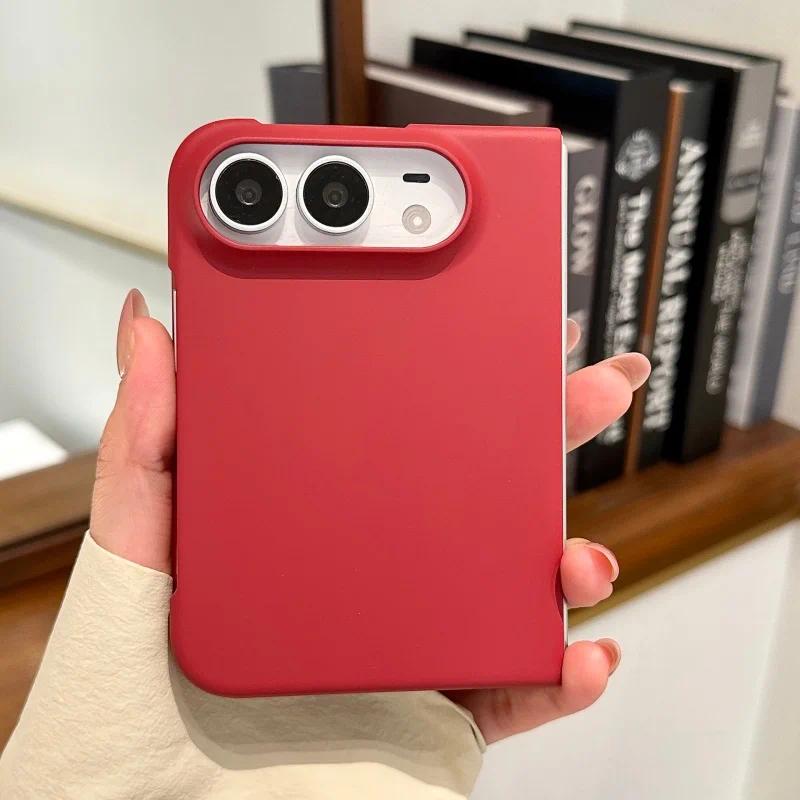 Корейский Чехол для Телефона Candy Color Для iPhone Duo Cover Модный Простой Однотонный Жесткий Чехол Для Ultra 18 Складной Чехол Милый Funda