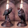Crow Silastic Mould Candle Holder Retro Black Candlestick Resin Sculpture Craft Halloween Statue Fun Atmosphere Home Decorat