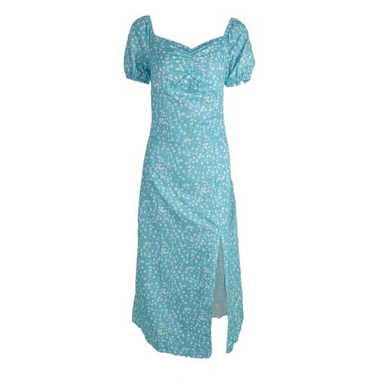 Женское платье с высокой талией и открытыми плечами, с глубоким вырезом, летнее сексуальное облегающее платье с цветочным принтом, трапециевидное платье макси для женщин