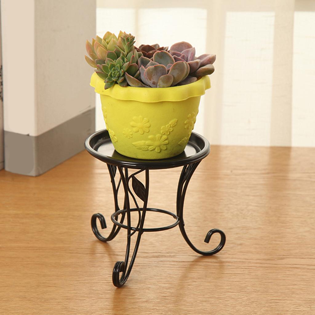 Небольшая настольная подставка для растений, железный держатель для цветочных горшков, экономящий пространство, подставка для цветочных горшков для небольших растений в офисе или дома