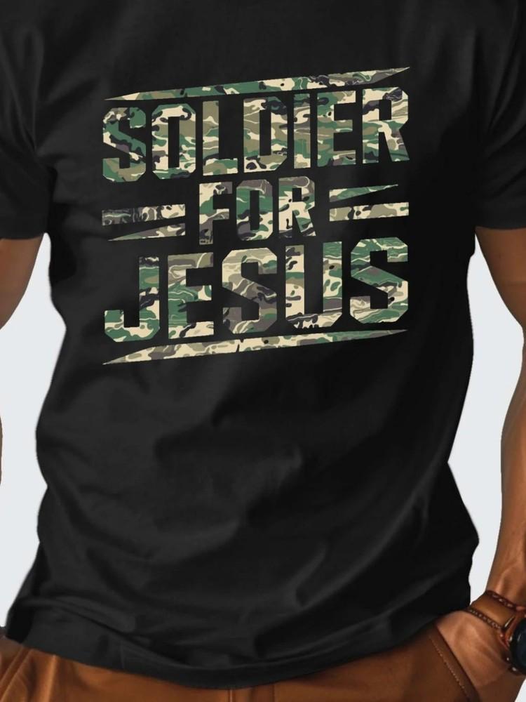 Soldier for Jesus Men039;s Cotton T-ShirtComfortable Breathable Camouflage Pri Unisex T-Shirt