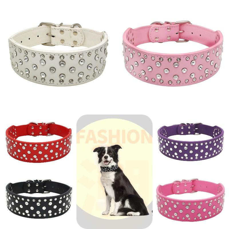 Расширяющаяся цепочка-ошейник для питомца с великолепным дизайном из страз, доступны различные цвета