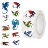 500 Pictures/roll New Hot-selling Tape Wings Fire Dragon Hand Account Material Decorative Envelope Seal Sticker Dots