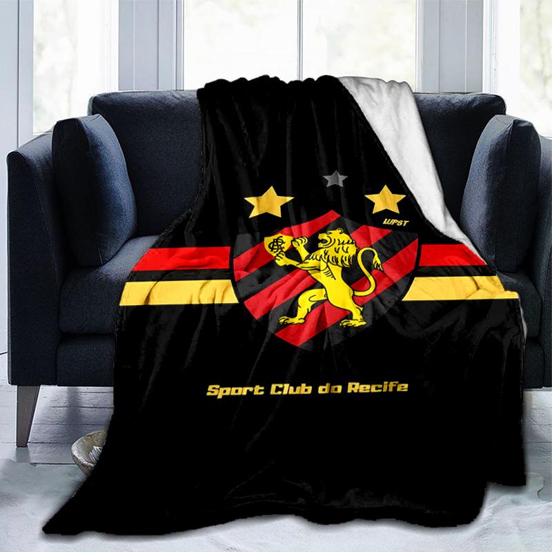 Sport Club Football Crest Printed Throws Blanket Soft Flannel Blankets for Couch Bed Gifts for Men Women Picnic blanket Christmas gifts