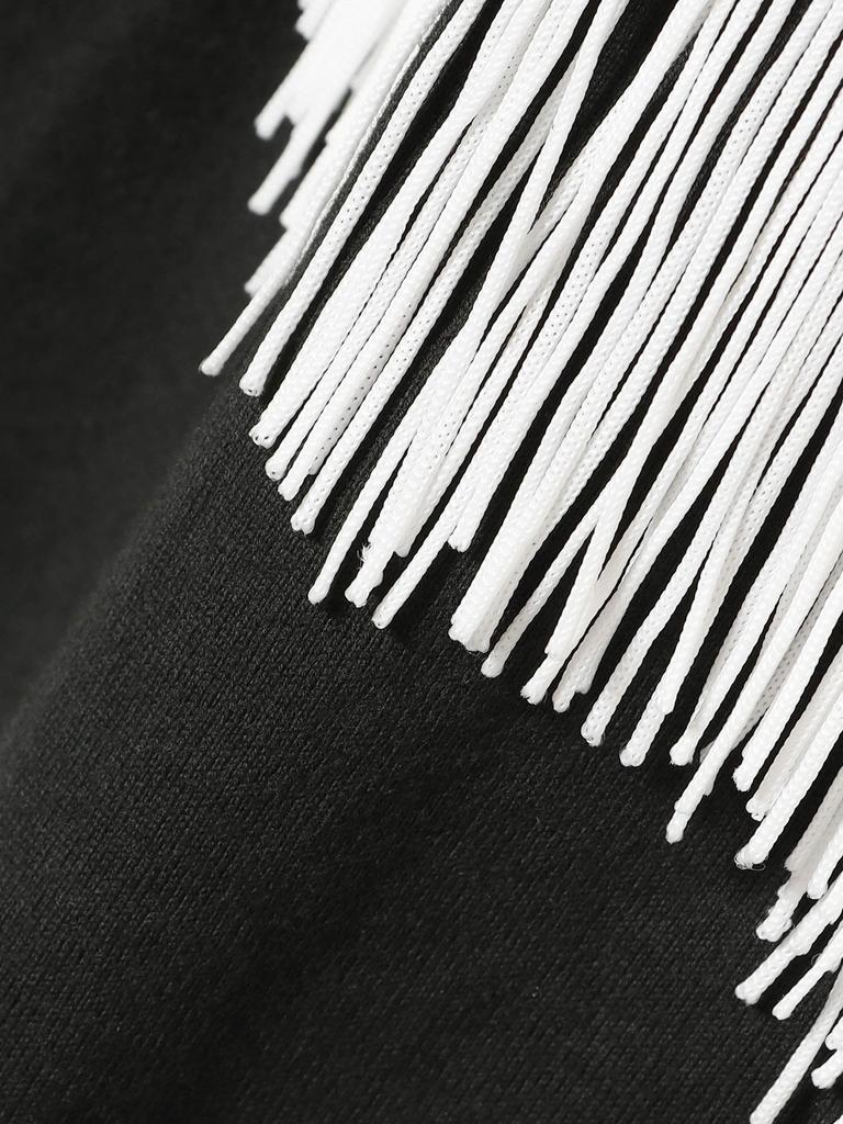 Beams Boy S/S TEE [Special Order] Wrangler X Maturely Fringe Short Sleeve T-Shirt Women's Black Free