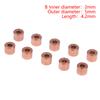 10Pcs Oil Bearing Copper Sleeve Copper Base Small Bearing Metallurgical Parts