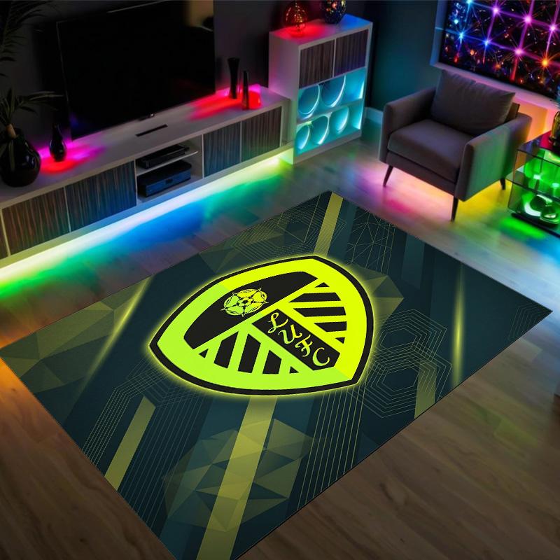 Leeds United Design Crystal Velvet Carpet Cozy Non?Slip Printed Rug For Bedroom Living Room Entrance