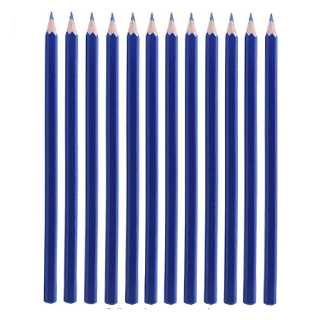 12 Pcs Water Soluble Pencil Blue Sewing Marking Pen Fabric Marker for Clothing Shoes Making