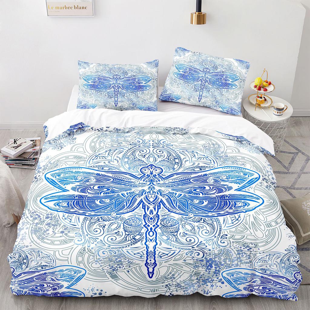 Комплект постельного белья Death Moth Queen Size Gothic Skull Boho, черно-белый декоративный мягкий комплект постельного белья с изображением скелета