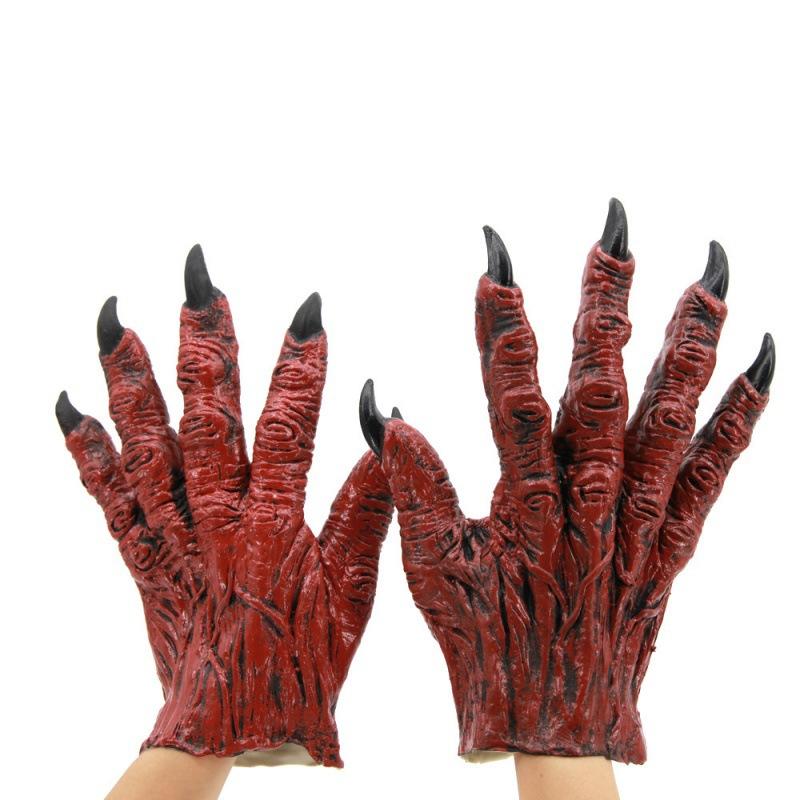 2026Werewolf Gloves Fierce cos Wolf fur gloves, realistic animal claw costume, Halloween prop for adults
