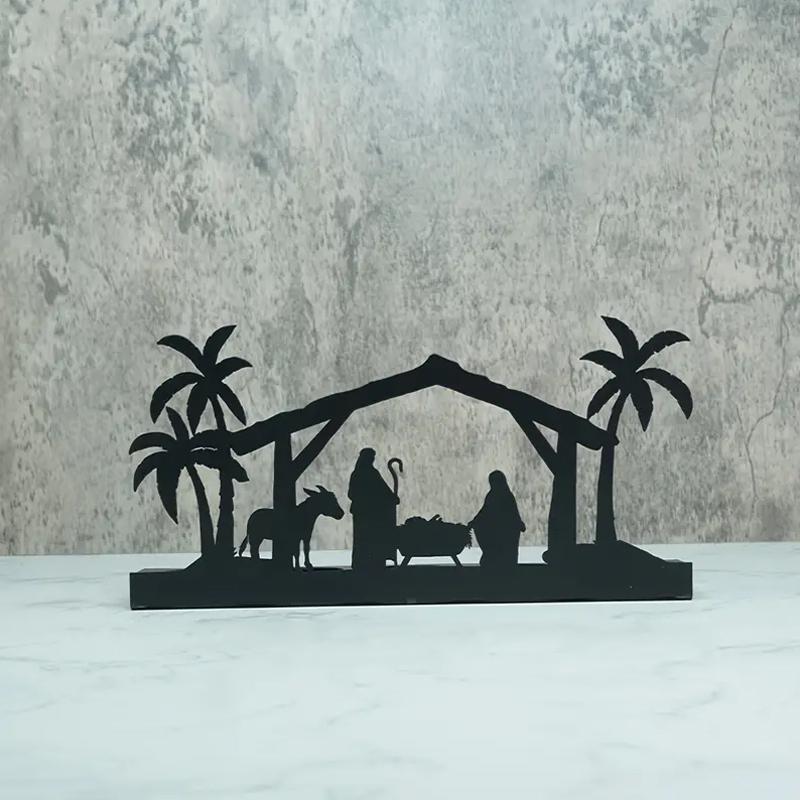 Железный художественный подсвечник для сцены рождения, рождественский подсвечник для сцены дня рождения