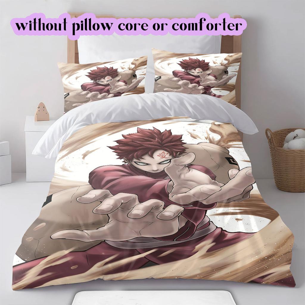 Naruto Gaara Cartoon Print 3pcs Duvet Cover Bedding Set Children's Gift Various Sizes Extra Large Design