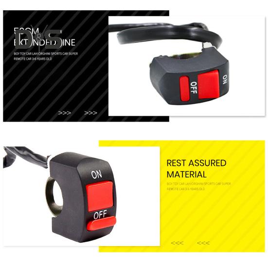 Фара мотоцикла, тумблер на руле, винтовое крепление, светильник, вкл.-выкл., главный выключатель управления, мотоцикл, байк, квадроцикл, UTV, аксессуары для скутера