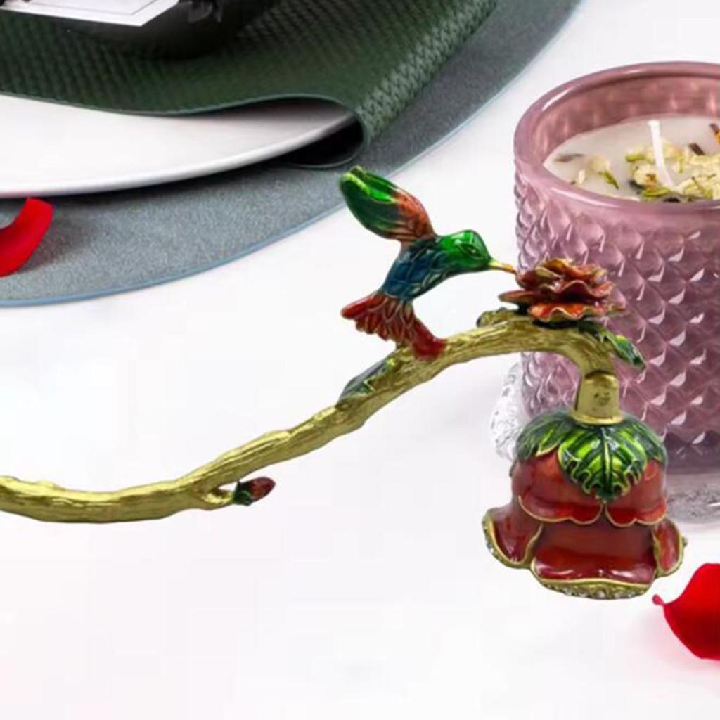 Фитиль для свечей из цинкового сплава с длинной ручкой и цветами и птицами Ручной ароматерапевтический чехол для тушения Аксессуары для свечей