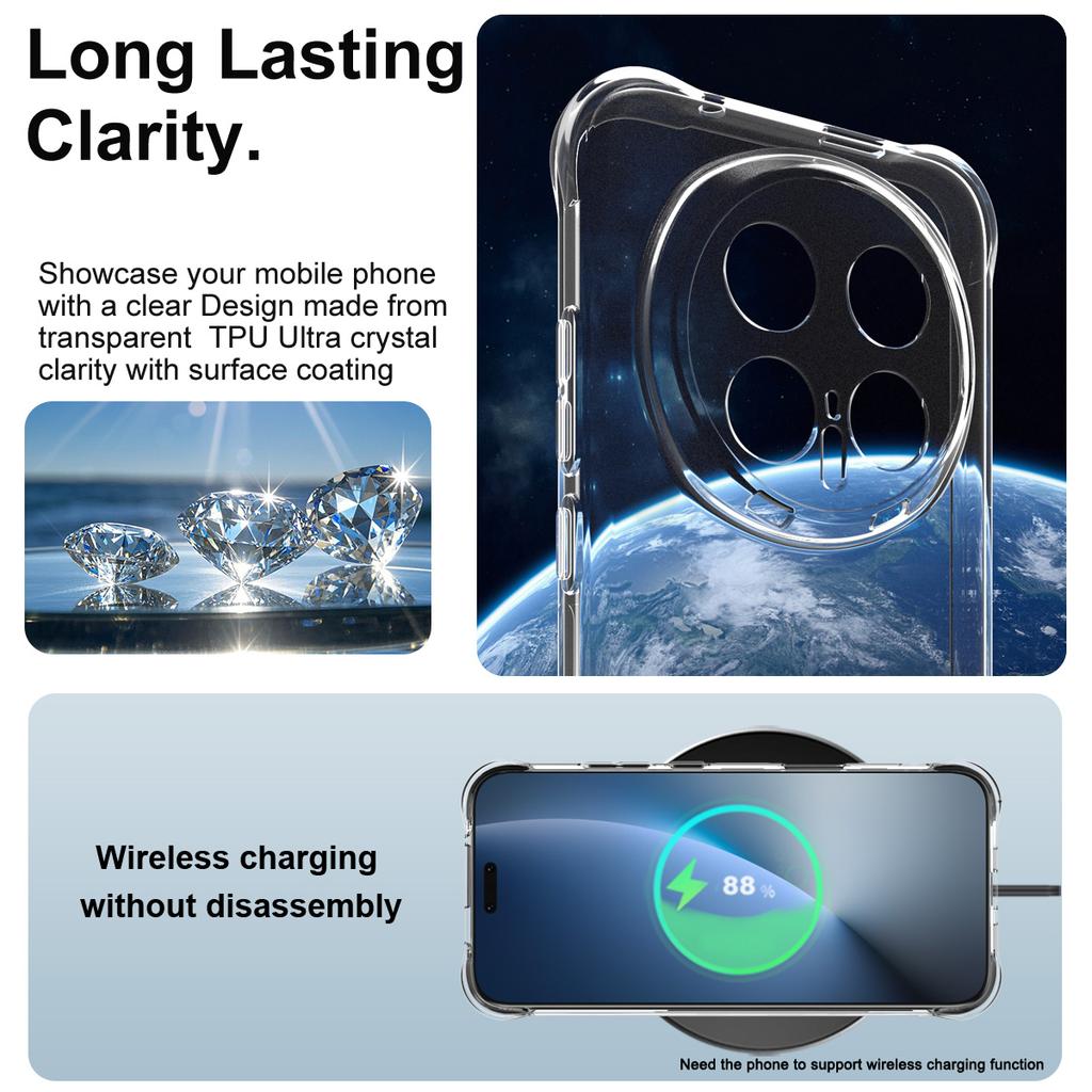 Для телефона Honor Magic 8 Pro 5G Чехол IMAK Ударопрочный Мягкий чехол