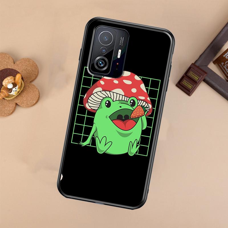 Коттеджкор Фрукты Клубника Лягушка Чехол Для Xiaomi POCO X7 Pro X3 X5 X6 F3 F5 F6 M6 Pro 11T 12T 13T 14T Pro 13 14 Ultra Чехол
