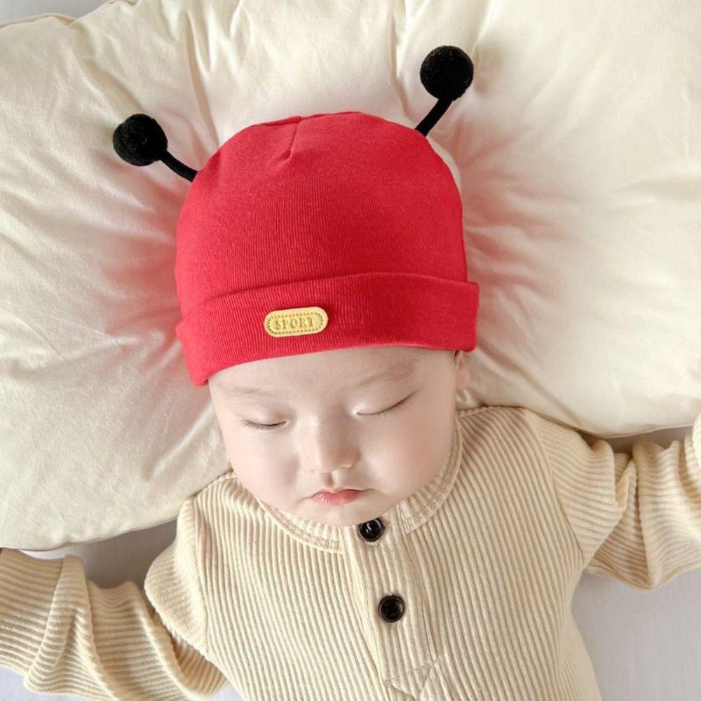 Cotton Baby Fetal Cap 0-12Months Newborn Hats Windproof Boneless Muslin Hats Protection
