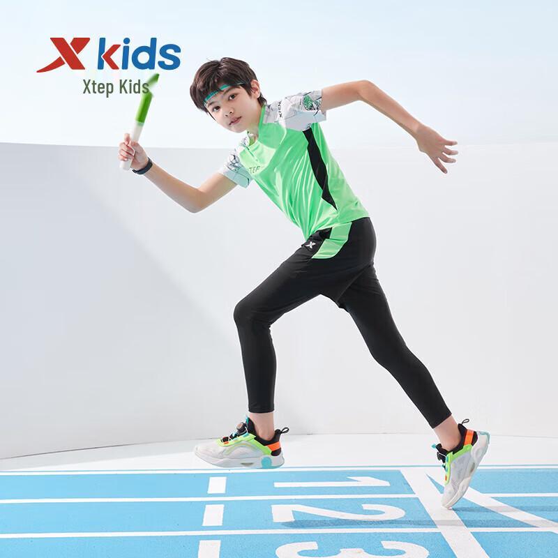 XTEP Boy's Quick-Dry Breathable Short Sleeve T-Shirt