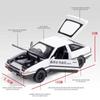 Новая модель автомобиля из сплава AE86 в масштабе 1/32, литая игрушечная машинка с 4 открывающимися дверями, модель автомобиля со светом, инерционный механизм, подарок для мальчика, детская коллекция игрушек, украшения