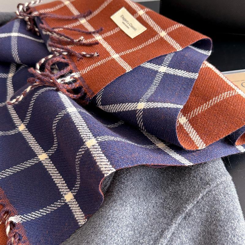 190*45cm Fashion Autumn Winter Warm Cashmere Scarf Dot Pattern Long Tassels Women Thicken Wrap Shawl Lady Muffler Wool Pashmina