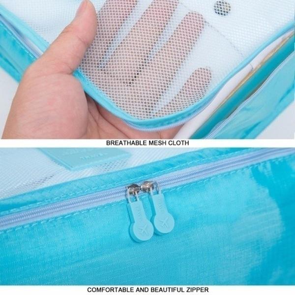 Сумка для хранения, 6 шт./компл., квадратные дорожные сумки для хранения багажа, органайзер для одежды, чехол