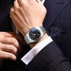 Men's Quartz Watches Fashion Luminous Calendar Stainless Steel Strap Waterproof Business Elegant Male Wristwatch