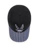 KENMO Striped Splicing Gentleman Rabbit Outdoor Street Fashion Hip Hop Men and Women Adjustable Duck Tongue Baseball