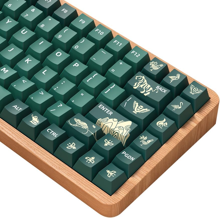 Тематические колпачки для клавиш 158 колпачков для клавиш из ПБТ. Набор специальных колпачков для клавиш MDA подходит для переключателей Cherry MX 61/87/104/108 и других механических клавиатур. (клубника)