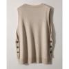 O Neck Fashion Sleeveless Women Knitted Sweater Vest Autumn and Winter Loose Simple New Office Tank Top Elegant Buttons Simple Clothing