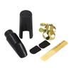 Soprano Sax Saxophone Mouthpiece Plastic with Cap Metal Buckle Reed Mouthpiece Patches Pads Cushions